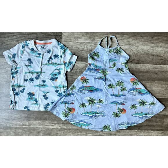 Old Navy palm tree boy/girl twin set - Picture 1 of 3